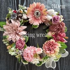 200円お値引き中 Spring wreath グリーン系 造花 30㎝ - メルカリ