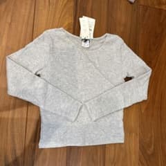 ZARA グレー リブ編み 長袖　カットソー 140のサムネイル