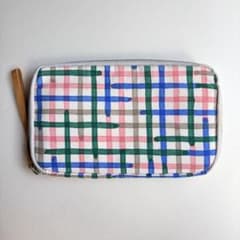 ほぼ日 ひきだしポーチ・姉 ミナペルホネン チェック柄 ピンク 美品のサムネイル