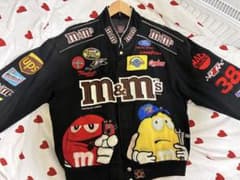 m&m’s レーシングジャケット NASCAR ブルゾン 刺繍 ワッペン Y2Kのサムネイル