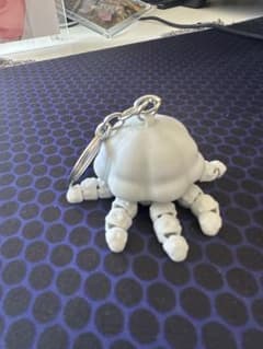 3Dプリント カニ キーホルダー ホワイトのサムネイル