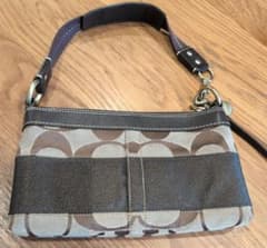 COACH シグネチャー ハンドバッグ ブラウンのサムネイル