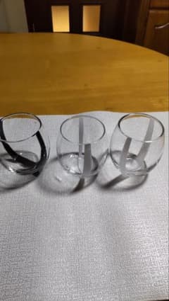 ガラス製 グラス 3客セット モノトーンデザインのサムネイル