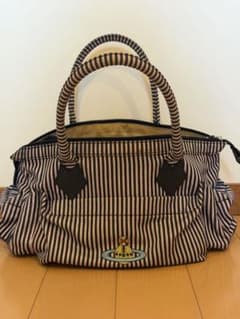 正規店購入 Vivienne Westwood ストライプ ボストンバック - メルカリ