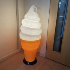 日世 ソフトクリーム 電飾看板 ライト オブジェ 店頭ディスプレイ 点灯 