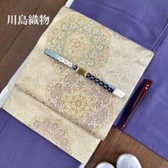 川島織物 淡い配色が上品な西陣織袋帯 金糸正倉院華文様 - メルカリ