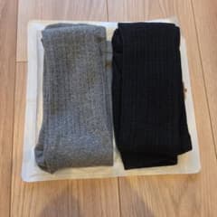 リブ編みレギンス キッズ 2枚セットのサムネイル