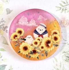 レジン ヘアゴム ハンドメイド 夏 シマエナガ 向日葵 - メルカリ