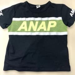 ANAP Tシャツ ブラック ネオングリーン ロゴのサムネイル