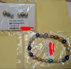 【正規品】淡水パール ピアス＆ブレスレット セットのサムネイル