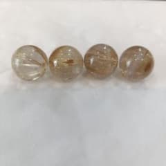 ゴールドタイチンルチルクォーツ 14mm玉 4個セットのサムネイル