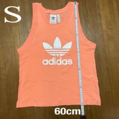 adidas 人気胸ビッグロゴ(S)美品タンクトップのサムネイル