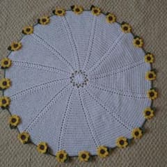 コットン糸ハンドメイド ひまわりブランケットのサムネイル