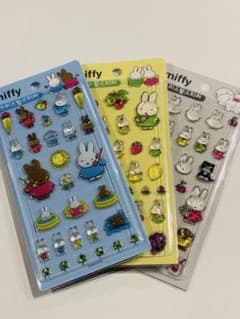 ミッフィー クリスタルステッカー 3枚セット 立体 シール まとめ売りのサムネイル