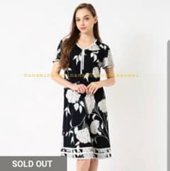極美品 レオナール フレア袖 半袖ワンピース ゆったり40 - メルカリ