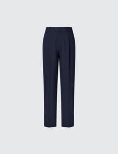 ユニクロ　感動タックパンツ　レディース　M ネイビー