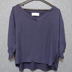 ROPE' PICNIC Vネックブラウス ネイビーのサムネイル