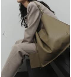 新品未使用】 正規品 anuans レザーラージショルダーバッグ BEIGE 