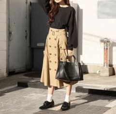 JEANASIS ベージュ トレンチ スカートのサムネイル