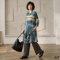 新品】io comme io イオコムイオ グラス柄 チュニックワンピース