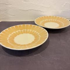 みのる陶器 amis 145プレート イエロー 2枚セット 美濃焼 中皿のサムネイル