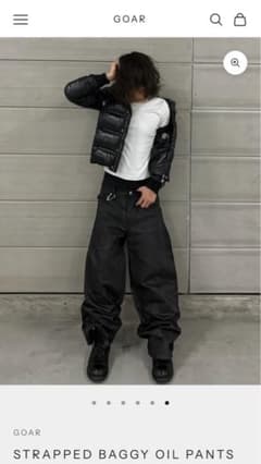 GOAR STRAPPED BAGGY OIL PANTSのサムネイル