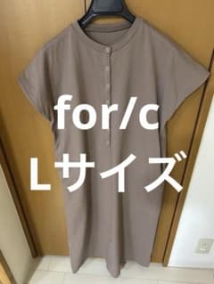 for/c ブラウン カットソーワンピース 半袖のサムネイル
