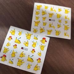 ウォーターネイルシール　ピカチュウ　ポケモン　ネイルシールのサムネイル