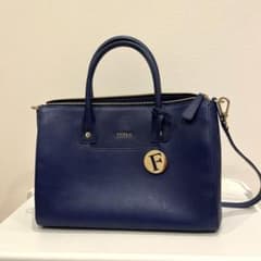 FURLA ネイビー ハンドバッグのサムネイル