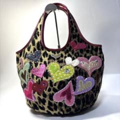 美品】シンクビー！ アニマルハート ハンドバッグ レオパード 希少