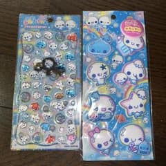 ぷくぷくあわわちゃん　シール　プチドロップステッカー　もっちり　2点セットのサムネイル