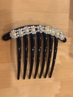 【匿名配送】パールとラインストーンのヘアコーム　かんざしのサムネイル