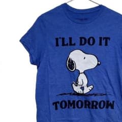 スヌーピー プリントTシャツ 古着 アニメキャラクター