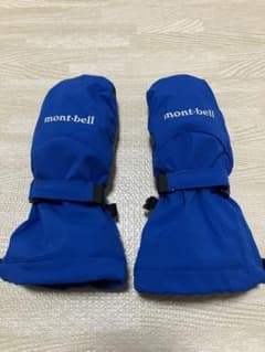mont-bell Kid's パウダーミトン 青のサムネイル