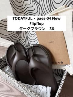 TODAYFUL×paes-04 New Flipflop 36ダークブラウンのサムネイル