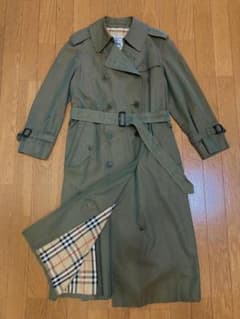 バーバリーズ トレンチコート ノバチェック ベルト付 L 白タグ 玉虫色