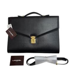 [Like New] LANCEL Briefcase, Black Leather