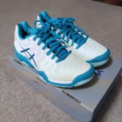ASICS テニスシューズ 22.5cm ホワイト/ターコイズのサムネイル