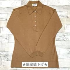 JOHN SMEDLEY 長袖 ニット ポロシャツ キャメル　ジョンスメドレー - 5