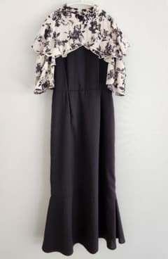GRL 花柄ショルダーオープンマーメイドワンピース tu769