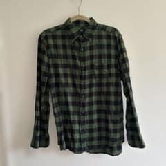 UNIQLO ユニクロ ネルシャツ チェック グリーン Mのサムネイル