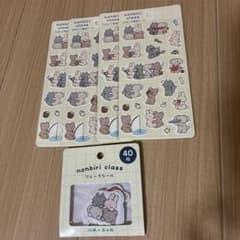 セリア フレークシール　マスキング素材シール　nonbiri class