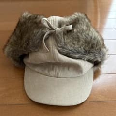 D*4様 ベージュ フライトキャップ ファー付きのサムネイル