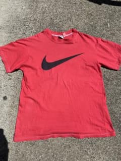 90s NIKE ビッグスウッシュ Tシャツ 赤 黒 vintage USA古着のサムネイル