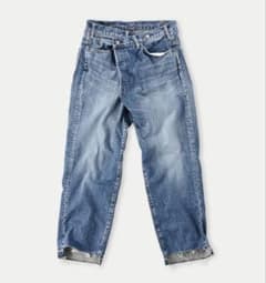 定価44000円 45R ライ麦デニムのクロスオーバーパンツ 淡 28 - メルカリ