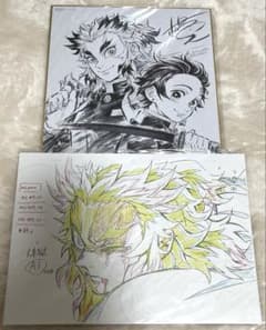 複製原画セット7枚入り＆描き下ろし色紙無限列車編鬼滅の刃ufotable