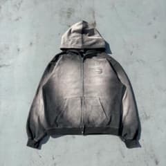 9090 Motion King Logo Pigment Zip Hoodie - メルカリ