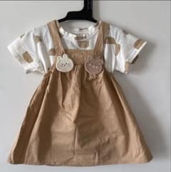 クマ柄Tシャツ付きサロペットワンピースのサムネイル