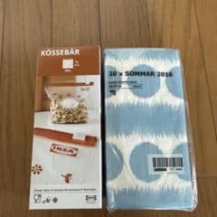 IKEA KÖSSEBÄR 1L 25枚入りジップバック&ナプキンのサムネイル