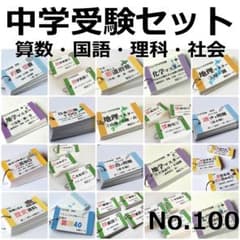 中学受験セット商品【100】国語・算数・理科・社会　暗記カード　テスト対策 中学受験 国語・算数・理科・社会 暗記カードセット 中学入試対策【100